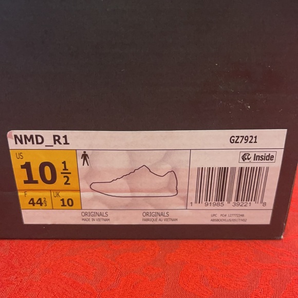 Adidas NMD R1 brand new with tags white W black and white cow pattern souls 10.5 - Picture 12 of 12